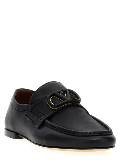 Shop Valentino Garavani  Garavani 'vlogo Signature' Loafers In Black