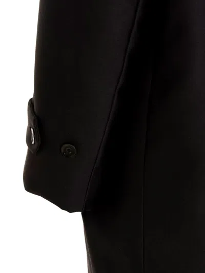 Valentino Pp Collection Reversible Long Coat In Black