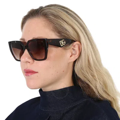 Dolce & Gabbana Dolce And Gabbana Brown Gradient Butterfly Ladies Sunglasses Dg4438 502/13 55
