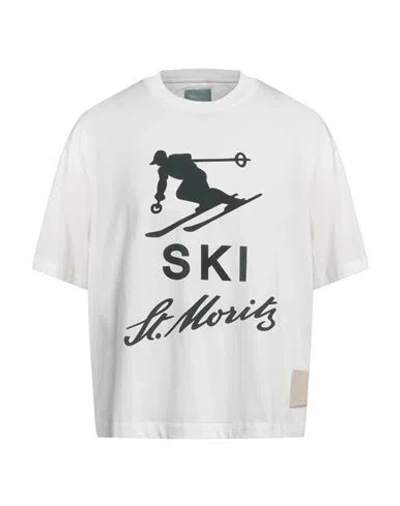 Bally Bone 15 Ski St. Moritz Print Cotton T-shirt In White