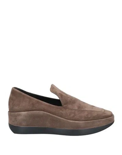 Stephane Kélian Woman Loafers Khaki Size 6 Leather In Beige