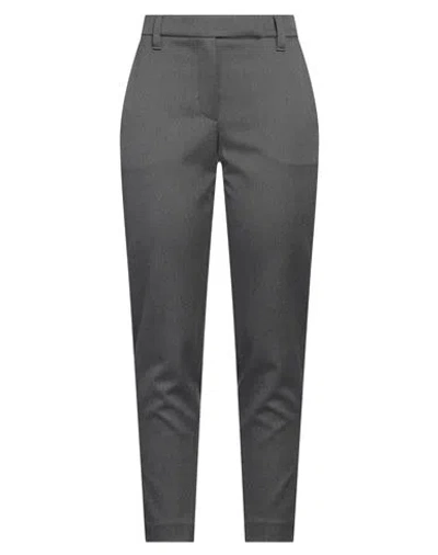Brunello Cucinelli Woman Pants Grey Size 12 Cotton, Elastane In Grey