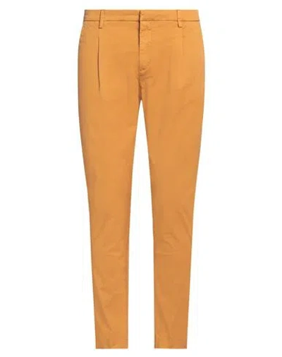 Yan Simmon Man Pants Mustard Size 36 Cotton, Elastane In Yellow