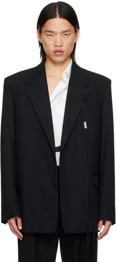 Shop Ann Demeulemeester Black Ignaas Blazer