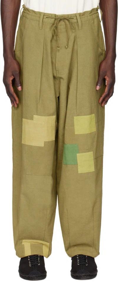 Shop Story Mfg. Khaki Lush Carpenter Trousers In Olive Loved