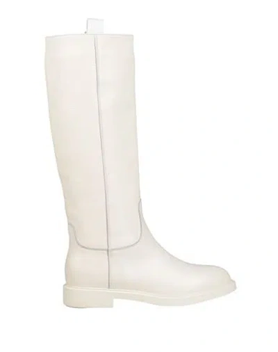 Doucal's Woman Boot White Size 8 Soft Leather In White