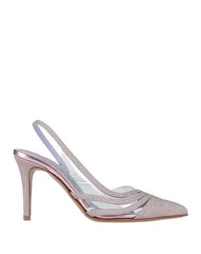 Albano Woman Pumps Pink Size 8 Textile Fibers, Pvc - Polyvinyl Chloride In Pink