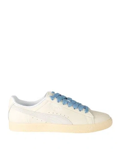 Puma Clyde Basketball Nostalgia Man Sneakers Beige Size 9 Cowhide In Beige
