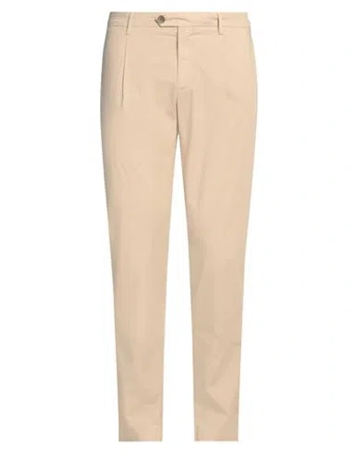 Yan Simmon Man Pants Beige Size 40 Cotton, Lycra, Elastane In Beige