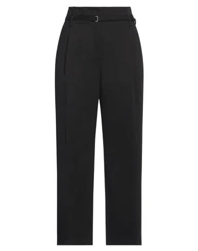 TELA TELA WOMAN PANTS BLACK SIZE 10 COTTON, ELASTANE 
