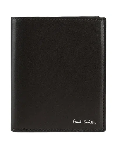 Paul Smith Man Wallet Black Size - Calfskin, Lambskin In Black