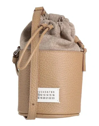 Maison Margiela 5ac Drawstring Bucket Bag In Beige
