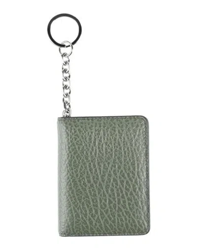 Maison Margiela Woman Document Holder Military Green Size - Bovine Leather In Green