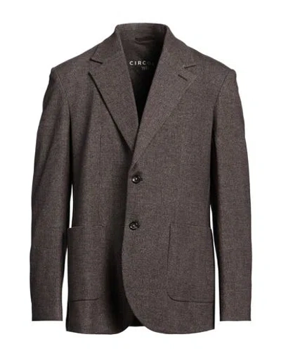 Circolo 1901 Tailored Cotton Blazer Featuring Printed Design In Brown