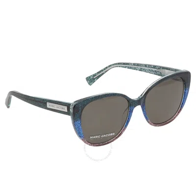 Marc Jacobs Grey Blue Butterfly Ladies Sunglasses Marc 421/s 0stx/ir 54 In Grey/blue
