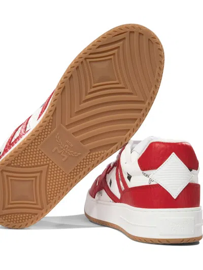 Mcm Neo Terrain Lo Sneakers In Visetos In Red