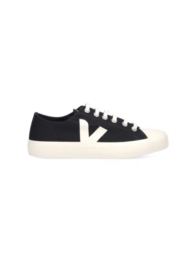 Veja Wata Ii Pierre Canvas Sneakers In Black  