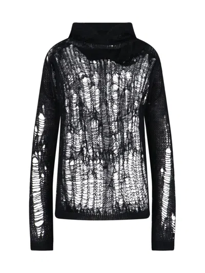 Rick Owens Spider Hoodie Sweaters And Cardigans Black In Black  