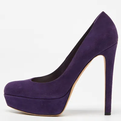 Pre-owned Dior Platform Pumps Size 38 In Purple