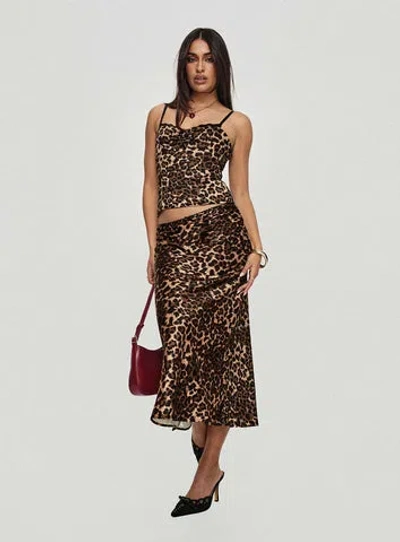 Princess Polly Enigmatic Maxi Skirt In Leopard