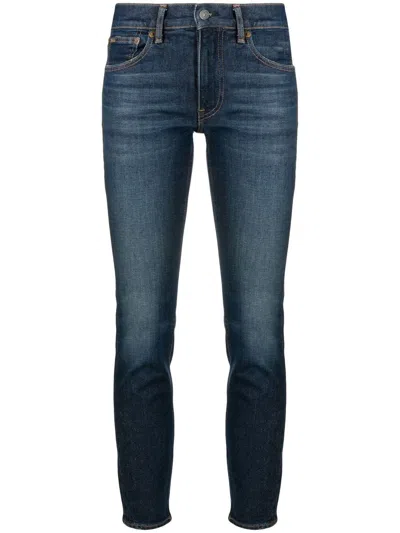 Polo Ralph Lauren Mid-rise Cropped Jeans In Blue