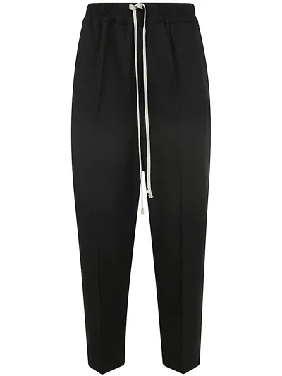 Shop Rick Owens Drawstring Astaires Cropped Pants In Black