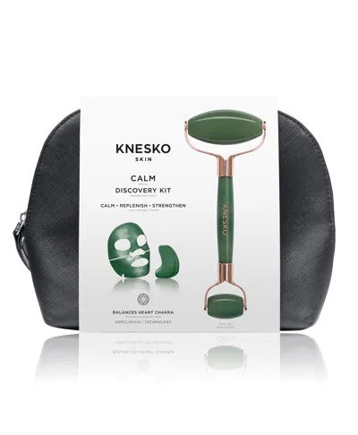 Knesko Green Jade Calm Collagen Mask & Green Jade Gemstone Roller Discovery Kit In Default Title