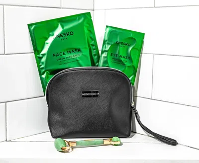 Knesko Green Jade Calm Collagen Mask & Green Jade Gemstone Roller Discovery Kit In Default Title