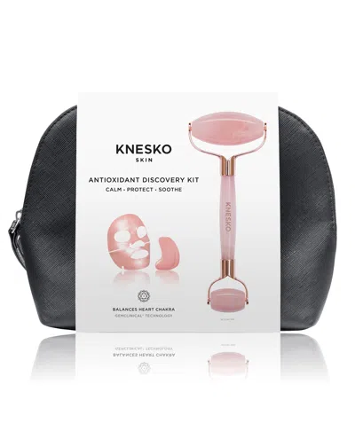 Knesko Rose Quartz Antioxidant Collagen Mask & Rose Quartz Gemstone Roller Discovery Kit In Default Title