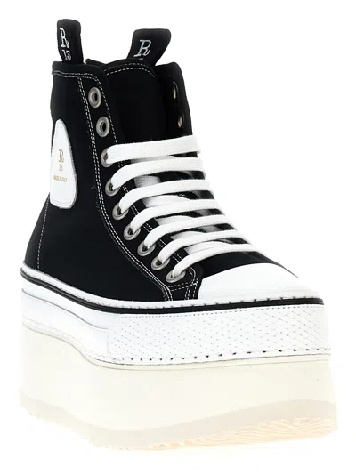 R13 Black Courtney Platform High Top Sneakers