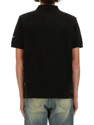 Shop Kenzo Cotton Polo In Black