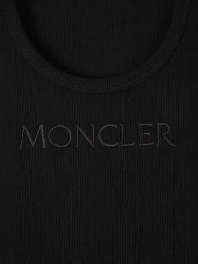 Shop Moncler Logo Tank Top In Logo Bordado En El Frontal