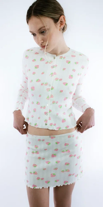 Sandy Liang Straw Cardigan