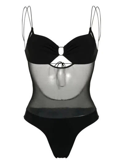 Shop Amazuìn Swimwear In Deep Black