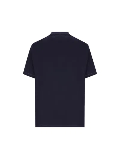 Shop Brunello Cucinelli T-shirt And Polo In Cobalt+medium Gray