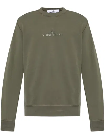 Shop Stone Island Felpa Clothing In Green