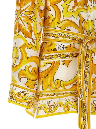 Shop Dolce & Gabbana 'maiolica' Shirt In Yellow