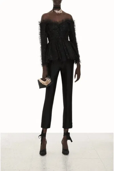 Zimmermann Women's Prima Off Shoulder Bodice In Black In Black