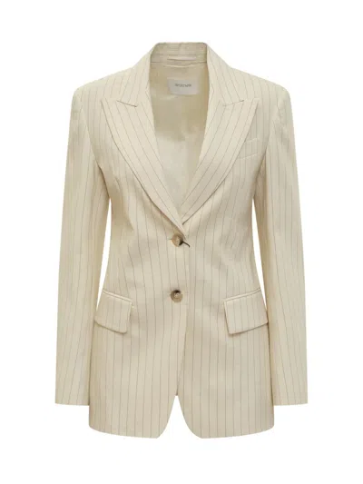 Sportmax Single-breasted Two-button Jacket In White