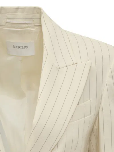 Sportmax Single-breasted Two-button Jacket In White