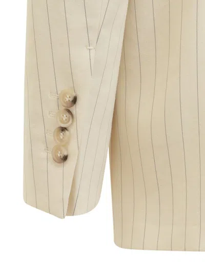 Sportmax Single-breasted Two-button Jacket In White