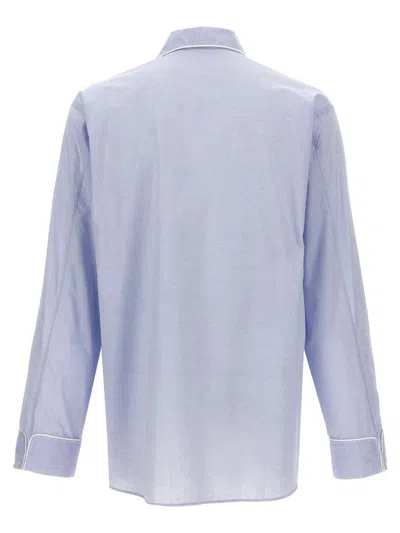 Wales Bonner Market Stripe-detail Shirt In Blue