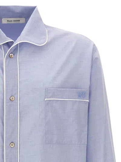 Wales Bonner Market Stripe-detail Shirt In Blue