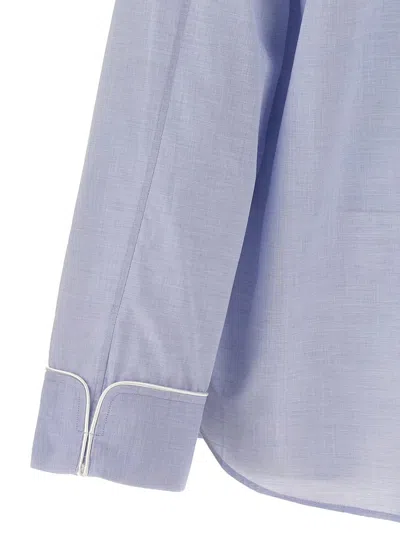 Wales Bonner Market Stripe-detail Shirt In Blue