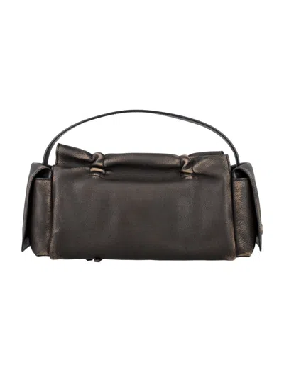 Acne Studios Multipocket Micro Bag In Dark Brown Beige