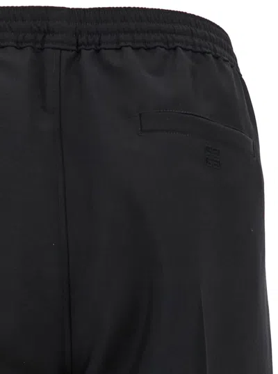 Givenchy Black Jogger Pants With Elastic Waistband In Wool And Mohair Man In Black