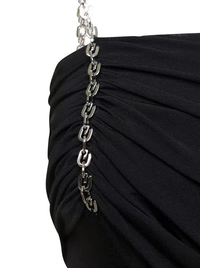 Givenchy Women Black Stretch Viscose Blend Mini Dress