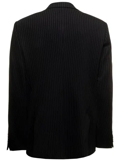 Dolce & Gabbana Single-breasted Pinstriped Blazer In Grey