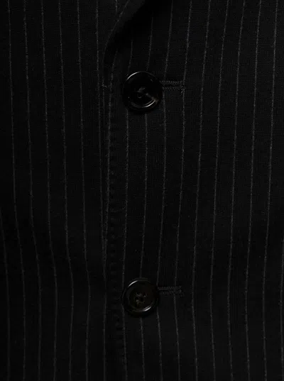 Dolce & Gabbana Single-breasted Pinstriped Blazer In Grey