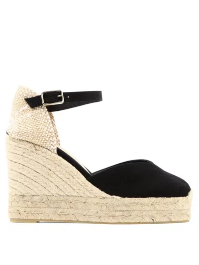 Castaã±er Bianca Canvas Ankle-strap Espadrille Sandals In Black